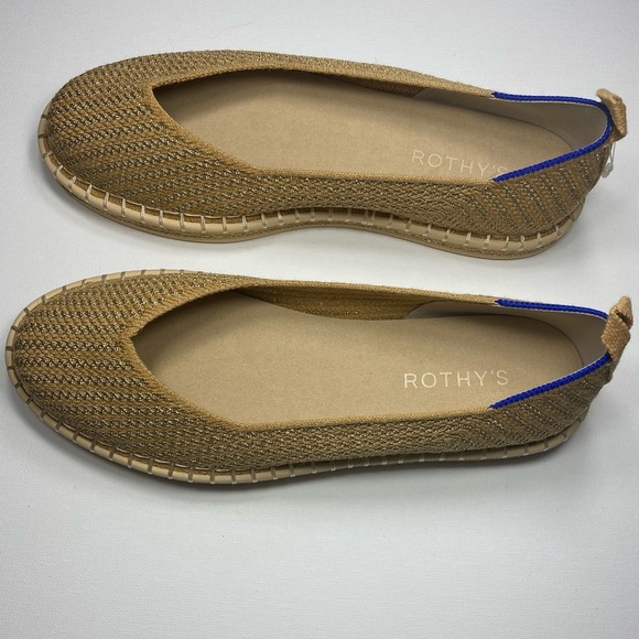 NEW! ROTHYS Tan Flats Elegant Woven Design. - Picture 9 of 10